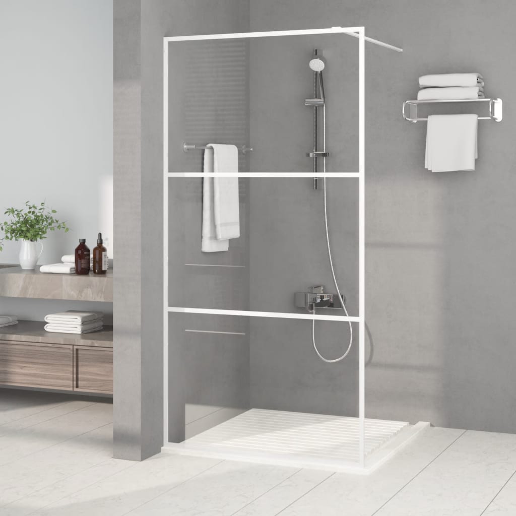 vidaXL Duschwand für Begehbare Dusche mit Klarem ESG Glas 80x195 cm