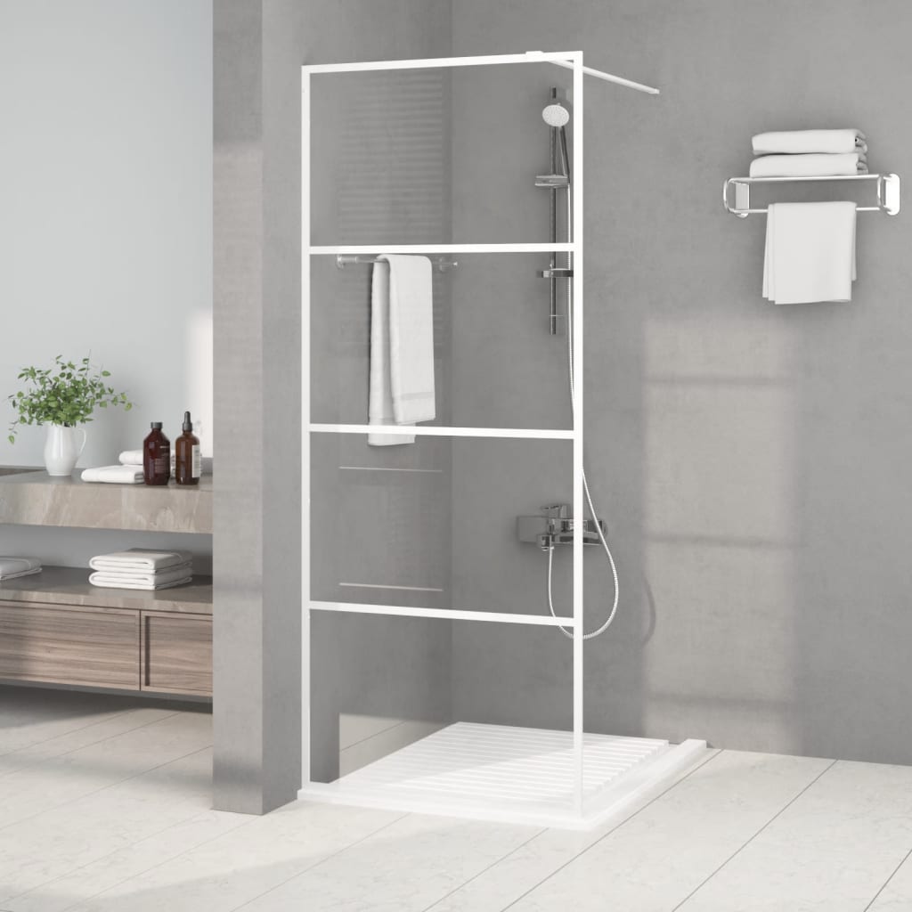 vidaXL Duschwand für Begehbare Dusche mit Klarem ESG Glas 80x195 cm