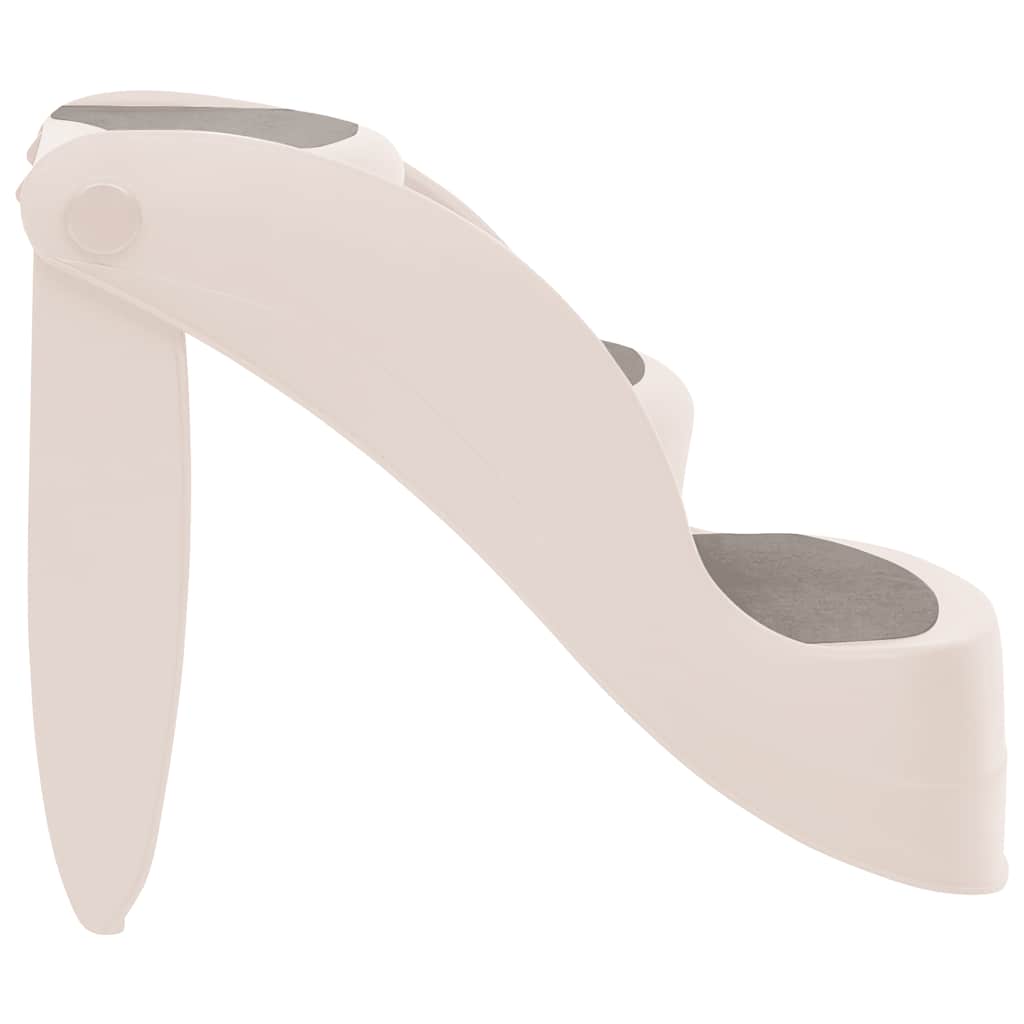 vidaXL Hundetreppe mit 3 Stufen Klappbar Creme 50x38x38 cm Kunststoff