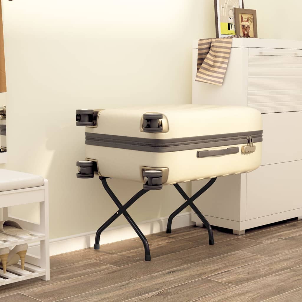 vidaXL Gepäckträger mit Rückenlehne Silber 56 x 39 x 52 cm