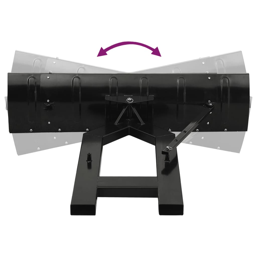 vidaXL Schneeschild für Gabelstapler 150x38 cm Schwarz