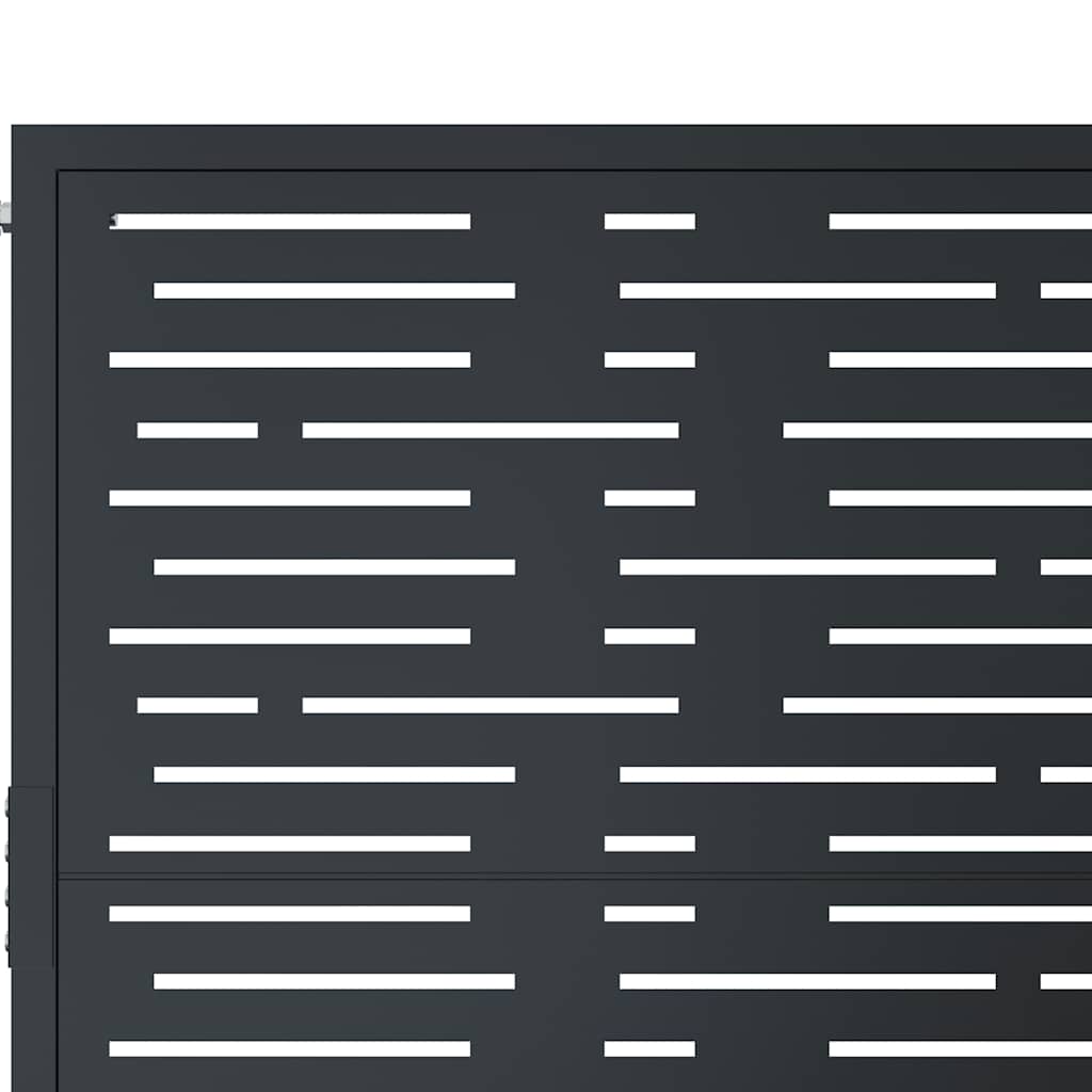 vidaXL Gartentor Anthrazit 100x75 cm Stahl Quadratisches Design