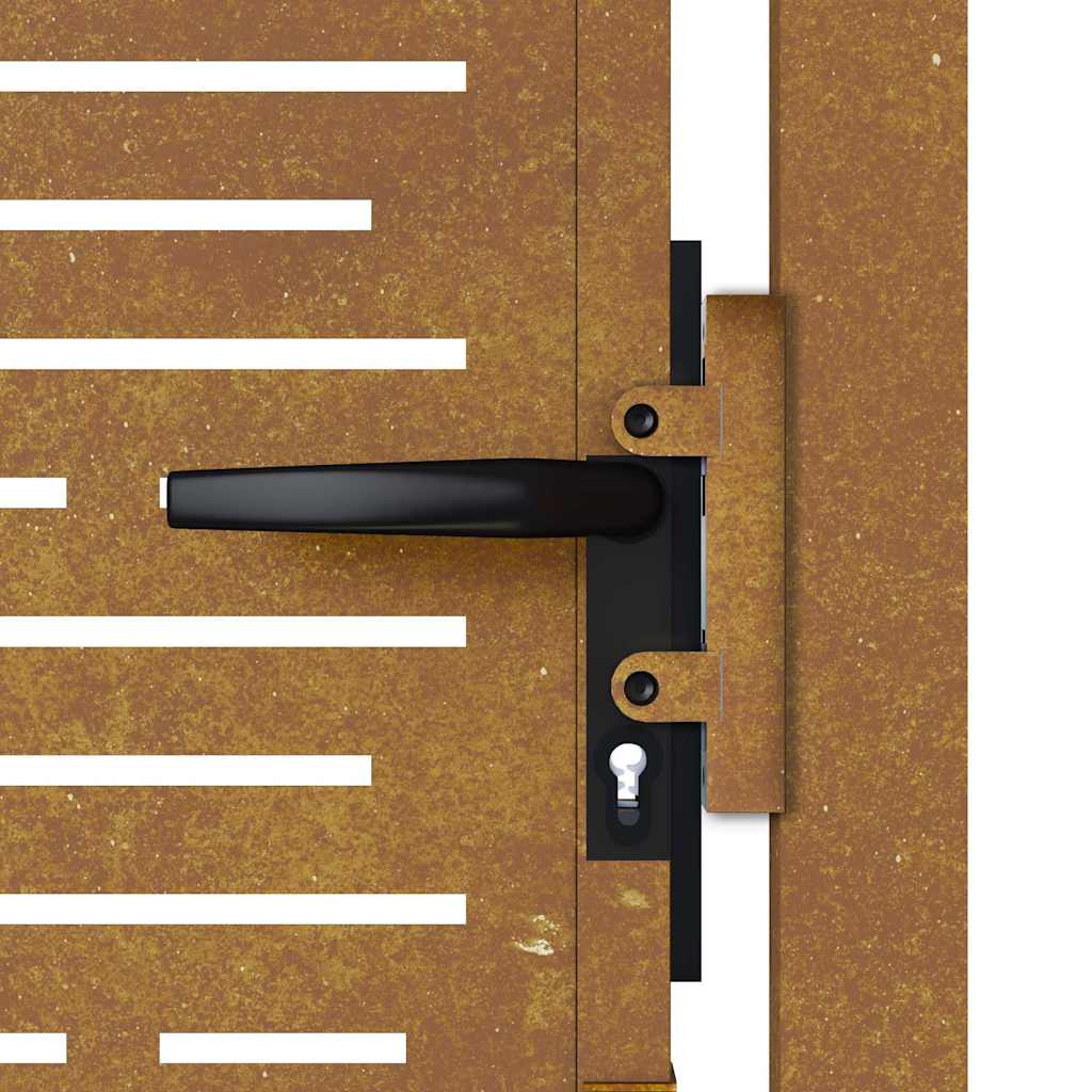 vidaXL Gartentor 100x75 cm Cortenstahl Quadratisches Design