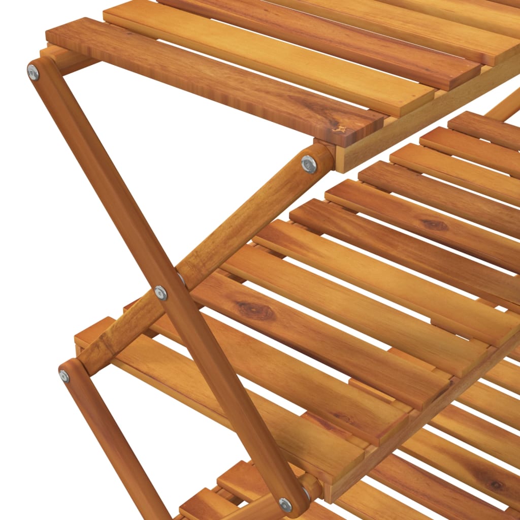 vidaXL Klappregal 3 Böden Braun 70x31x63 cm Massivholz Akazie