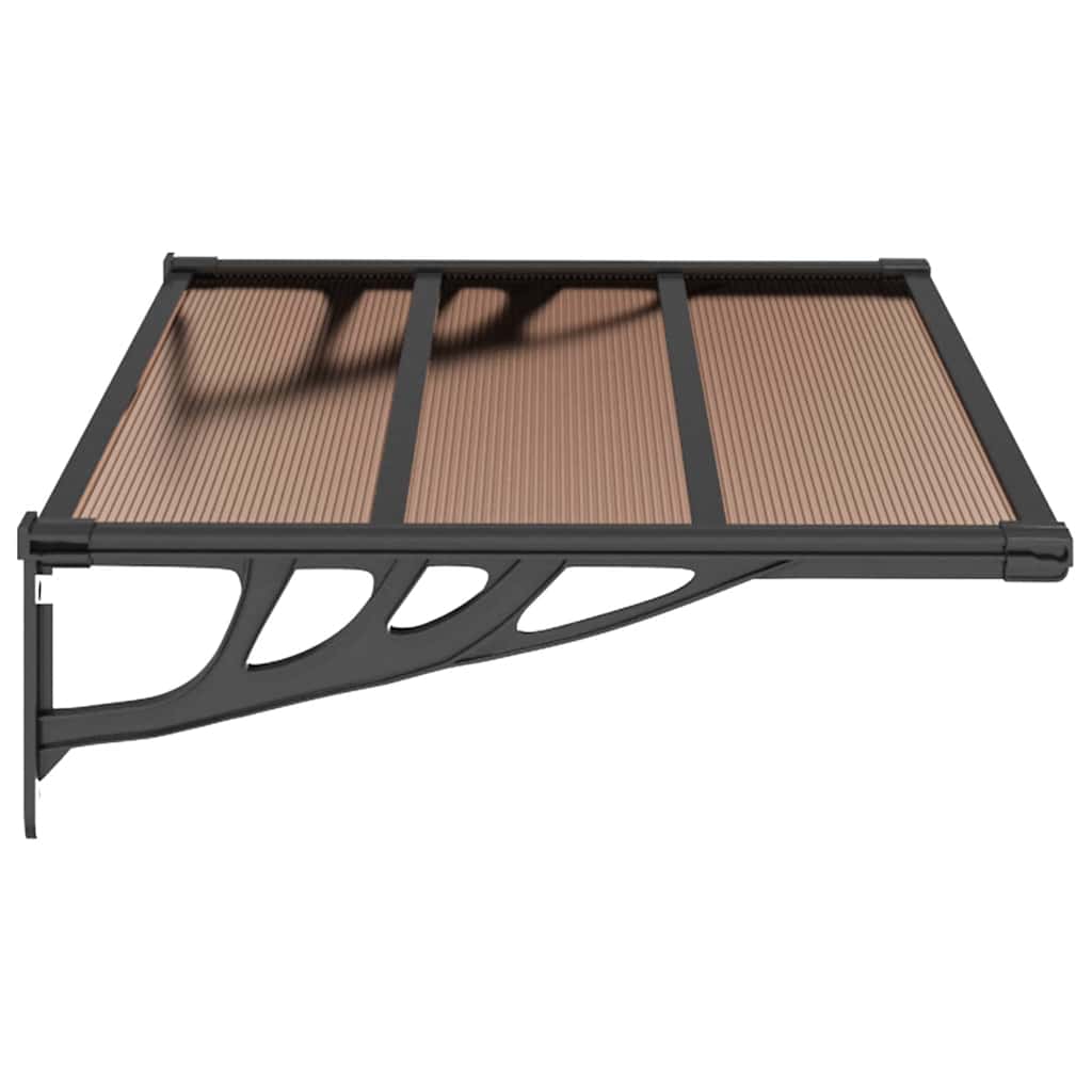 vidaXL Türvordach Schwarz 122x90 cm Polycarbonat