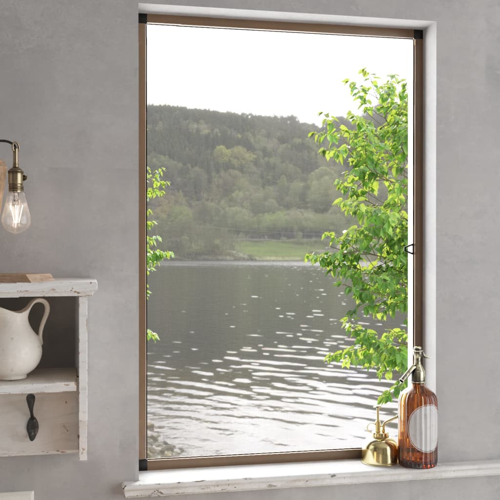 vidaXL Insektenschutz für Fenster Weiß 80x100 cm