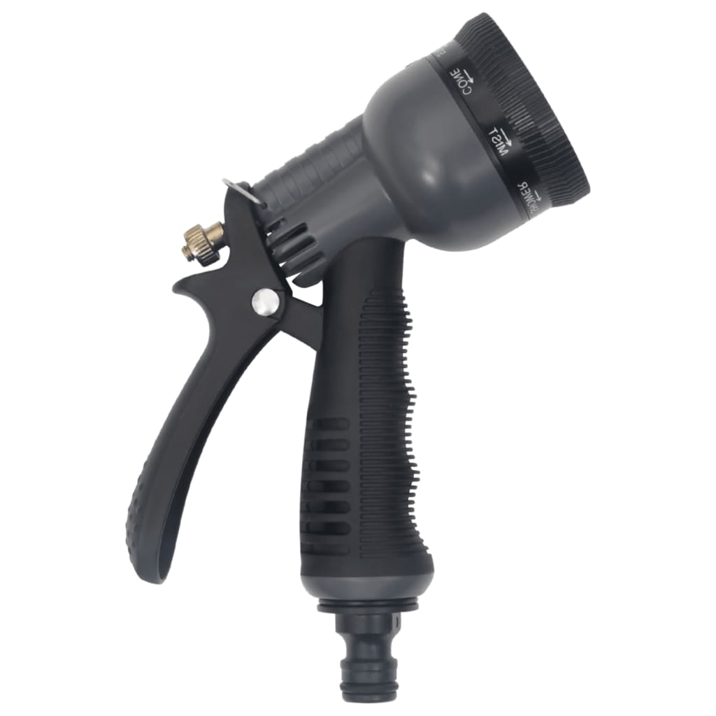 vidaXL Gartenschlauch mit Sprühdüse Silbern 0,6" 15 m Edelstahl