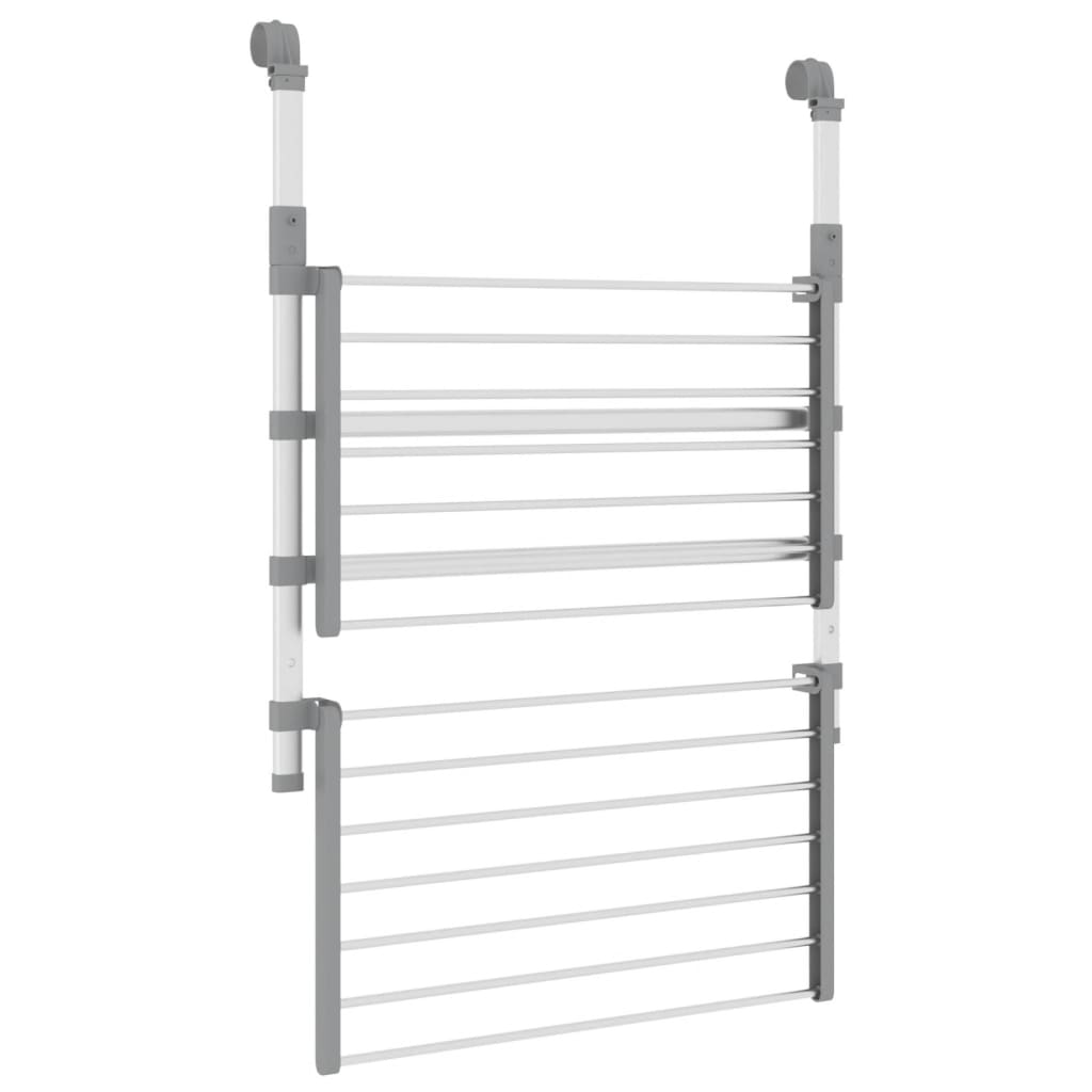 vidaXL Wäschetrockner für Balkon 54x25x42 cm Aluminium