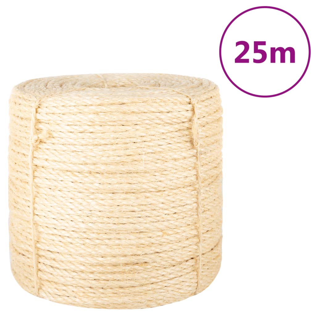 vidaXL Seil 100% Sisal 6 mm 100 m