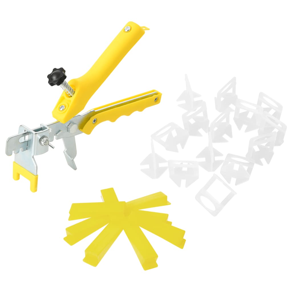 vidaXL Fliesen-Nivelliersystem 250 Keile 500 Clips 1 mm