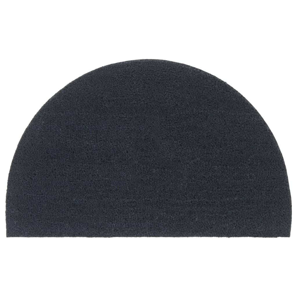 vidaXL Fußmatte Natur Halbrund 50x80 cm Kokosfaser Getuftet