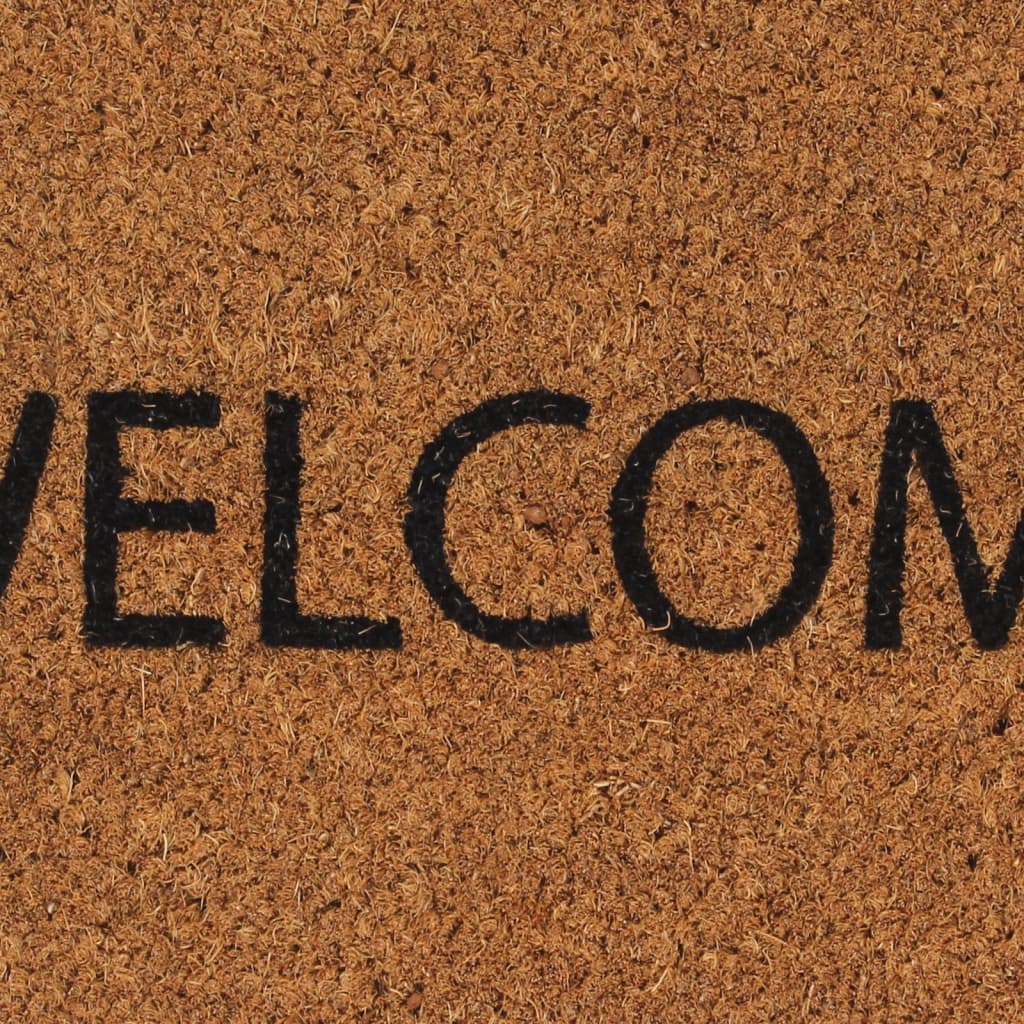 vidaXL Fußmatte Natur 45x75 cm Kokosfaser Getuftet