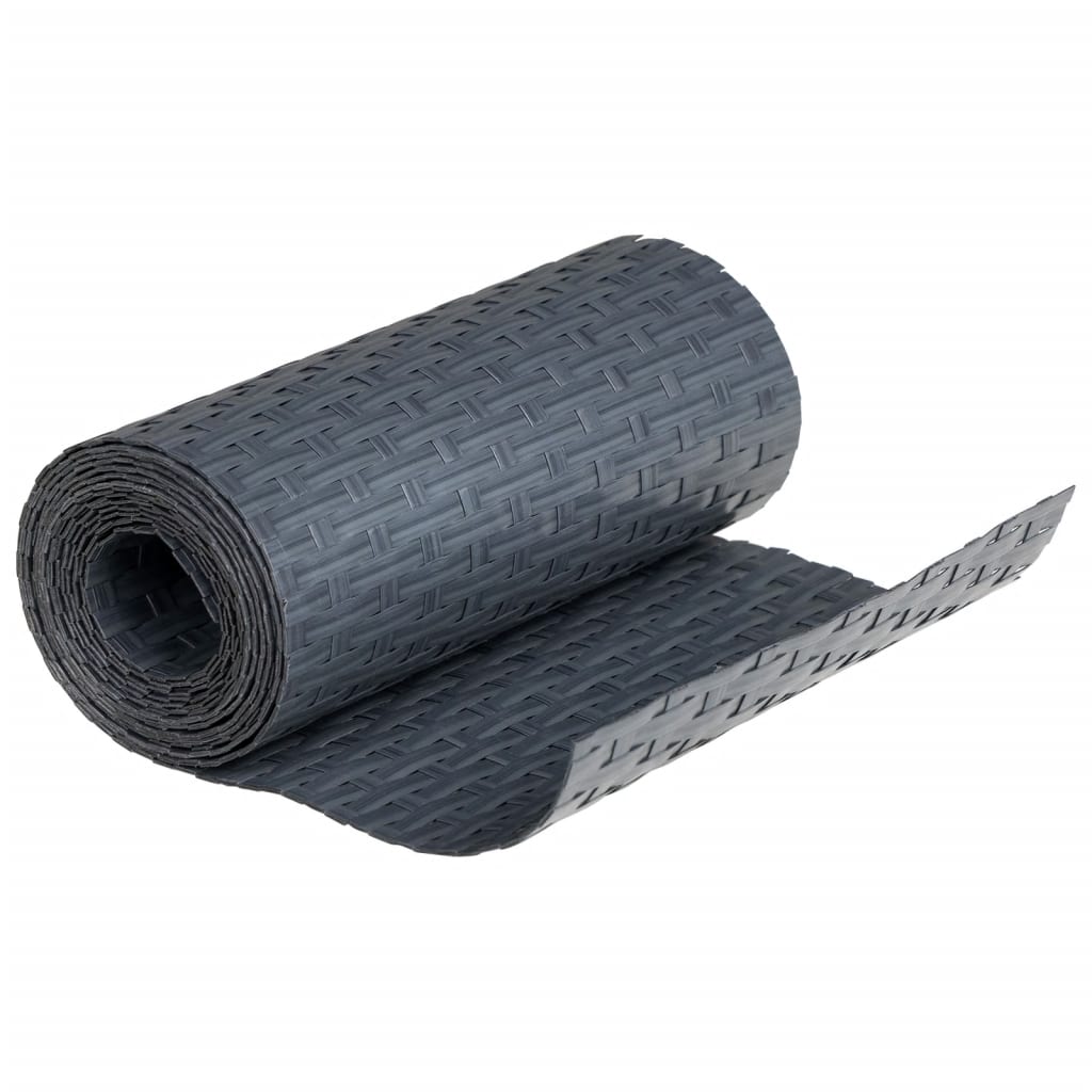 vidaXL Balkon-Sichtschutze 5 Stk. Anthrazit 255x19 cm Poly Rattan