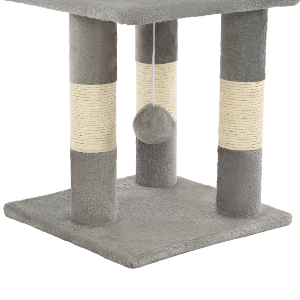 vidaXL Katzen-Kratzbaum Sisal 65 cm Grau