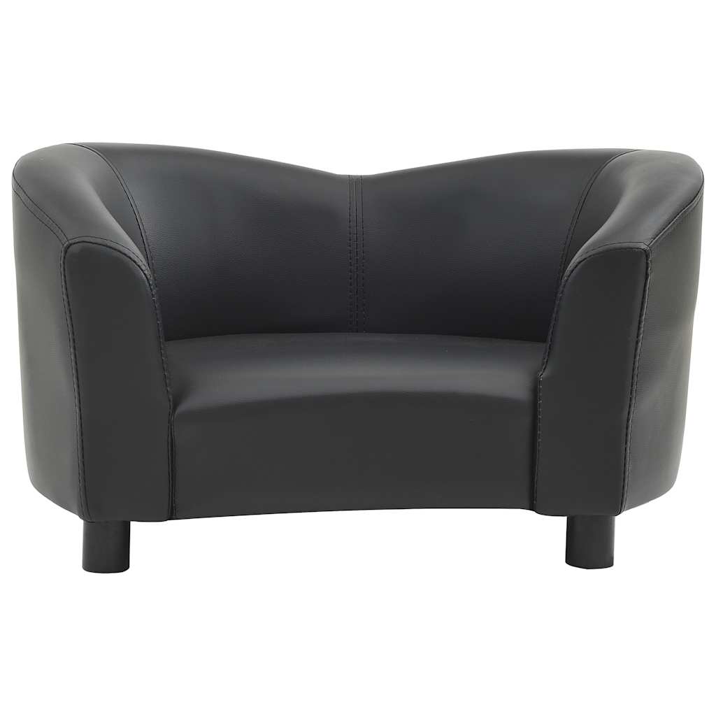 vidaXL Hundesofa Schwarz 67x41x39 cm Kunstleder
