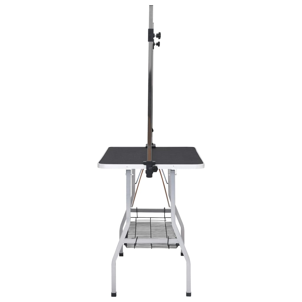 vidaXL Verstellbarer Trimmtisch für Hunde mit 2 Schlaufen und Korb