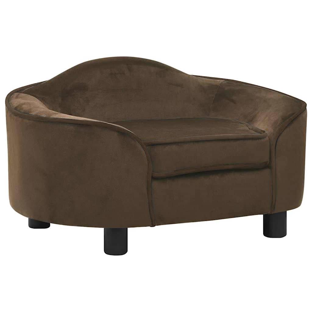 vidaXL Hundesofa Grau 67x47x36 cm Plüsch