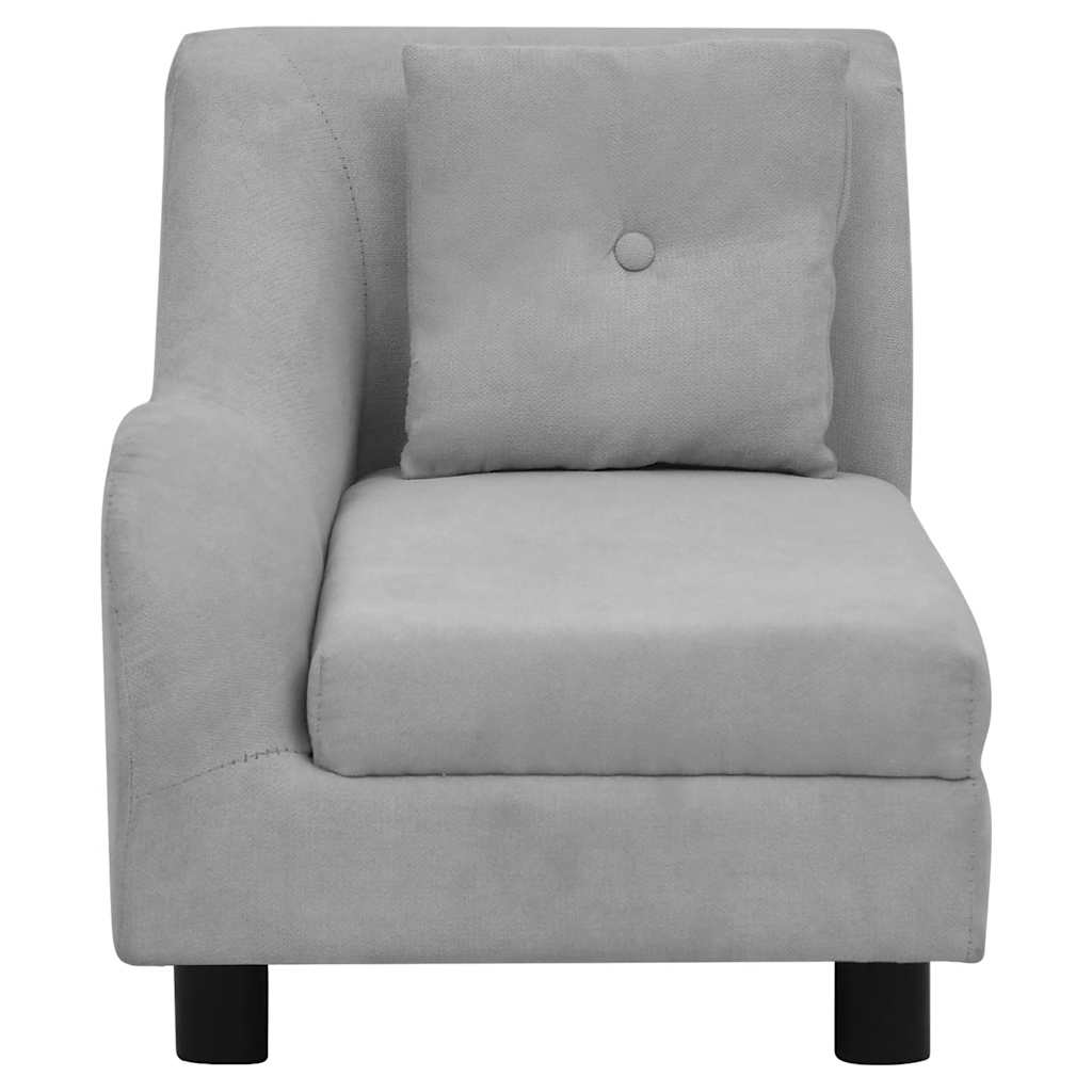 vidaXL Hundesofa mit Kissen Grau 83x44x44 cm Plüsch