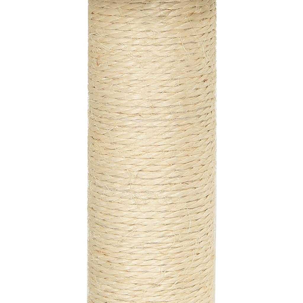 vidaXL Kratzbaum mit Sisal-Kratzsäulen Creme 155 cm