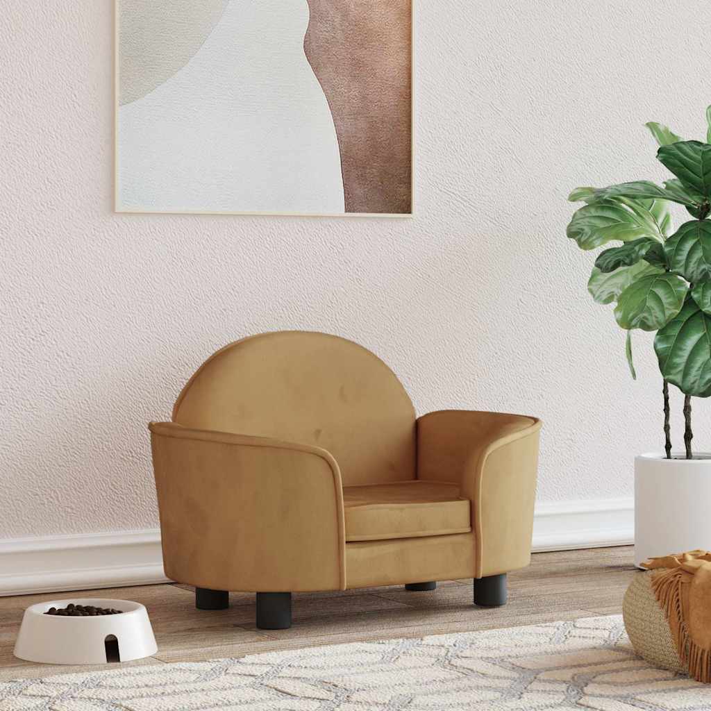 vidaXL Hundebett Blau 66x40x45 cm Samt