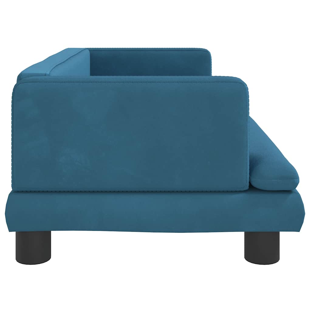 vidaXL Hundebett Blau 80x45x30 cm Samt