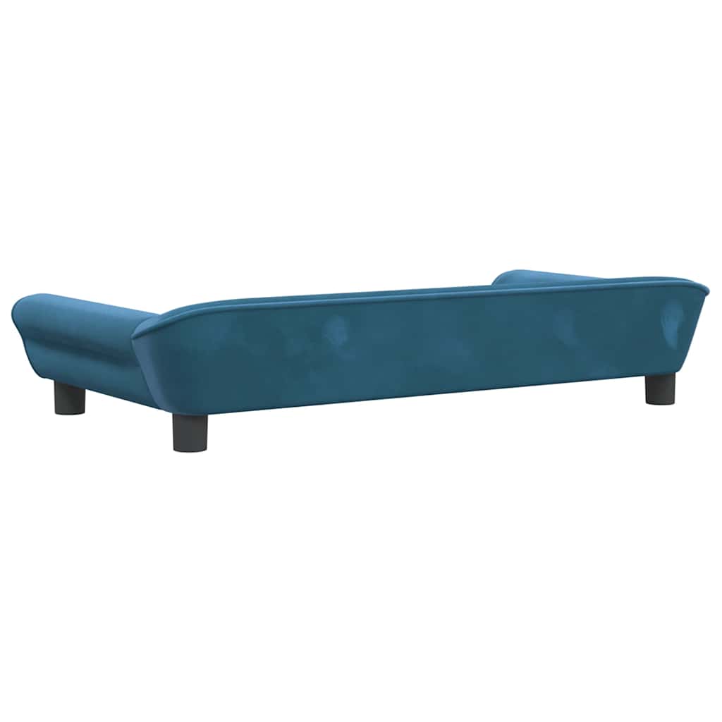 vidaXL Hundebett Blau 100x50x21 cm Samt