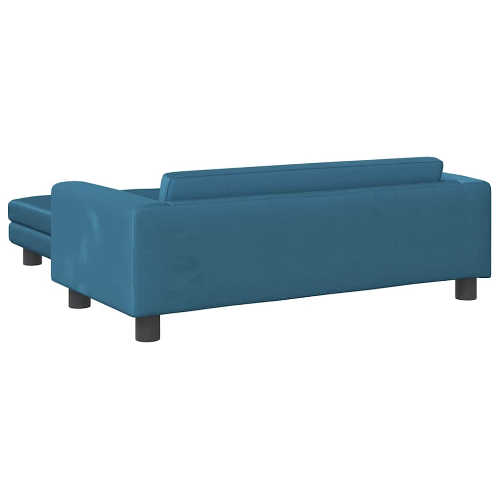 vidaXL Hundebett mit Verlängerung Blau 100x50x30 cm Samt
