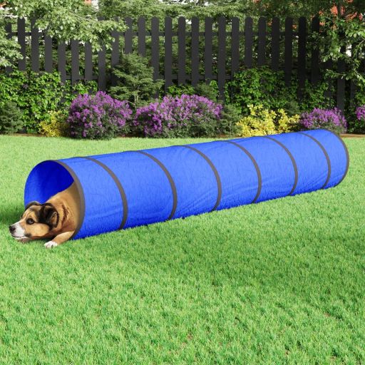 vidaXL Hundetunnel Blau Ø 40x200 cm Polyester