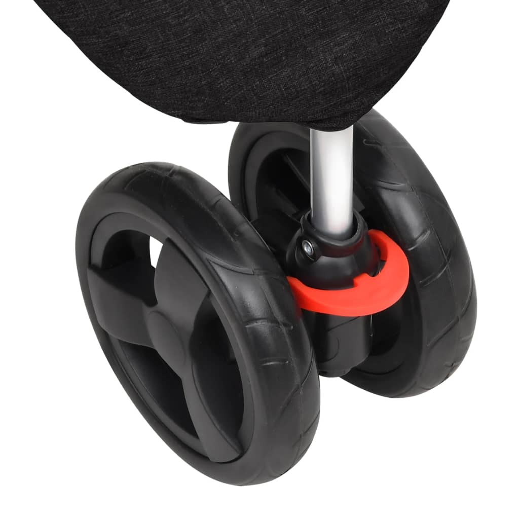 vidaXL Hundewagen Faltbar Schwarz 80x46x98 cm Oxford-Gewebe