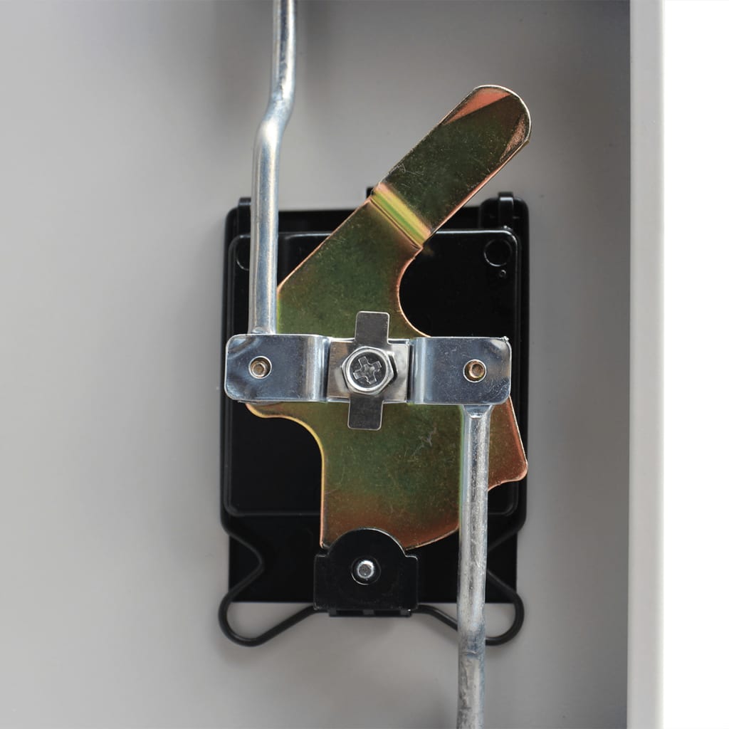 vidaXL Büroschrank mit 2 Türen Stahl 90x40x180 cm Grau