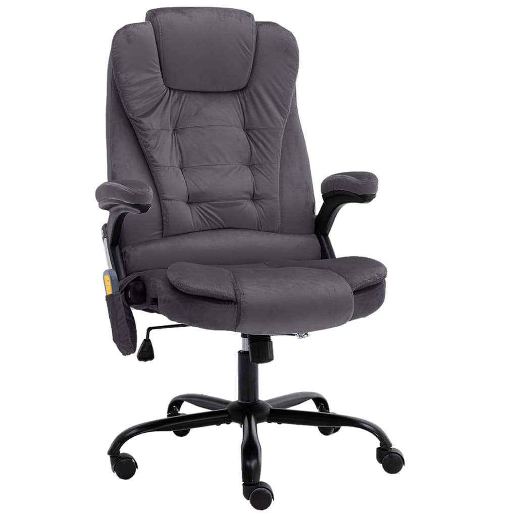 vidaXL Bürostuhl Dunkelgrau Samt