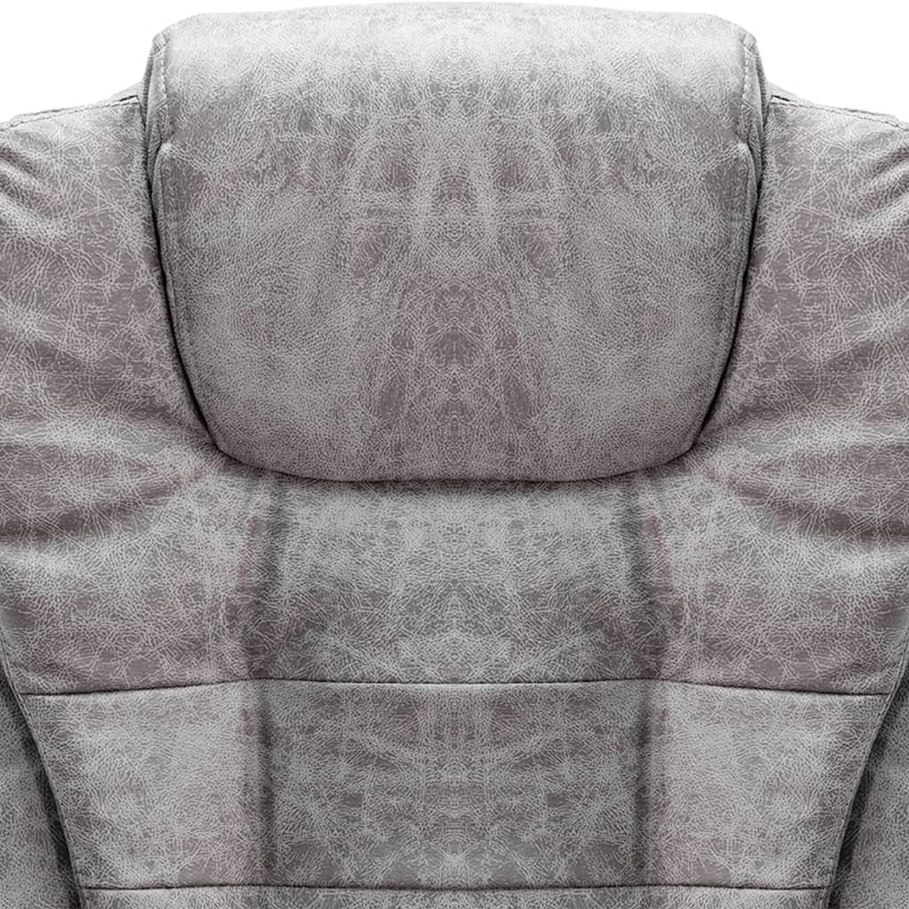 vidaXL Bürostuhl Hellgrau Wildleder-Optik