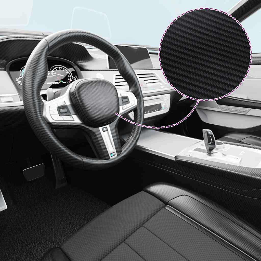 vidaXL Autofolie 3D Schwarz 100x150 cm