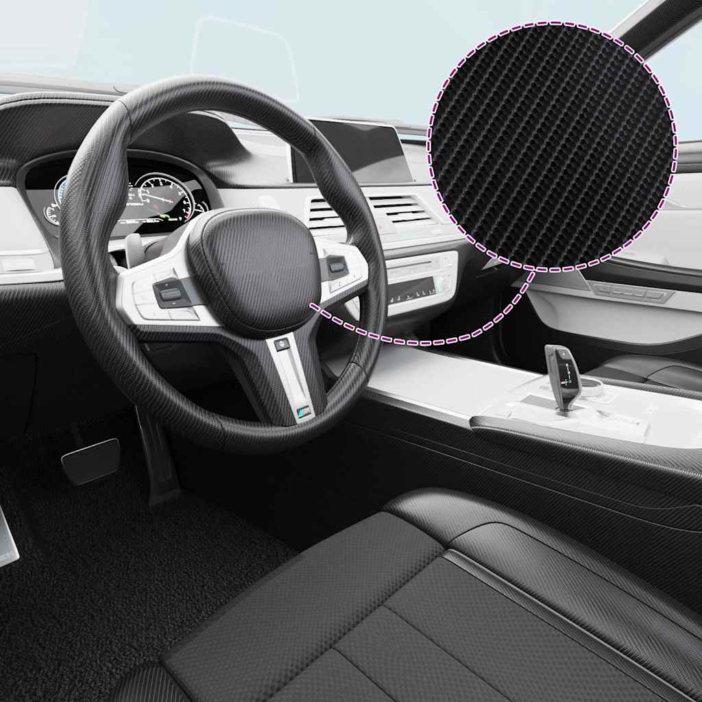 vidaXL Autofolie 4D Schwarz 100x150 cm