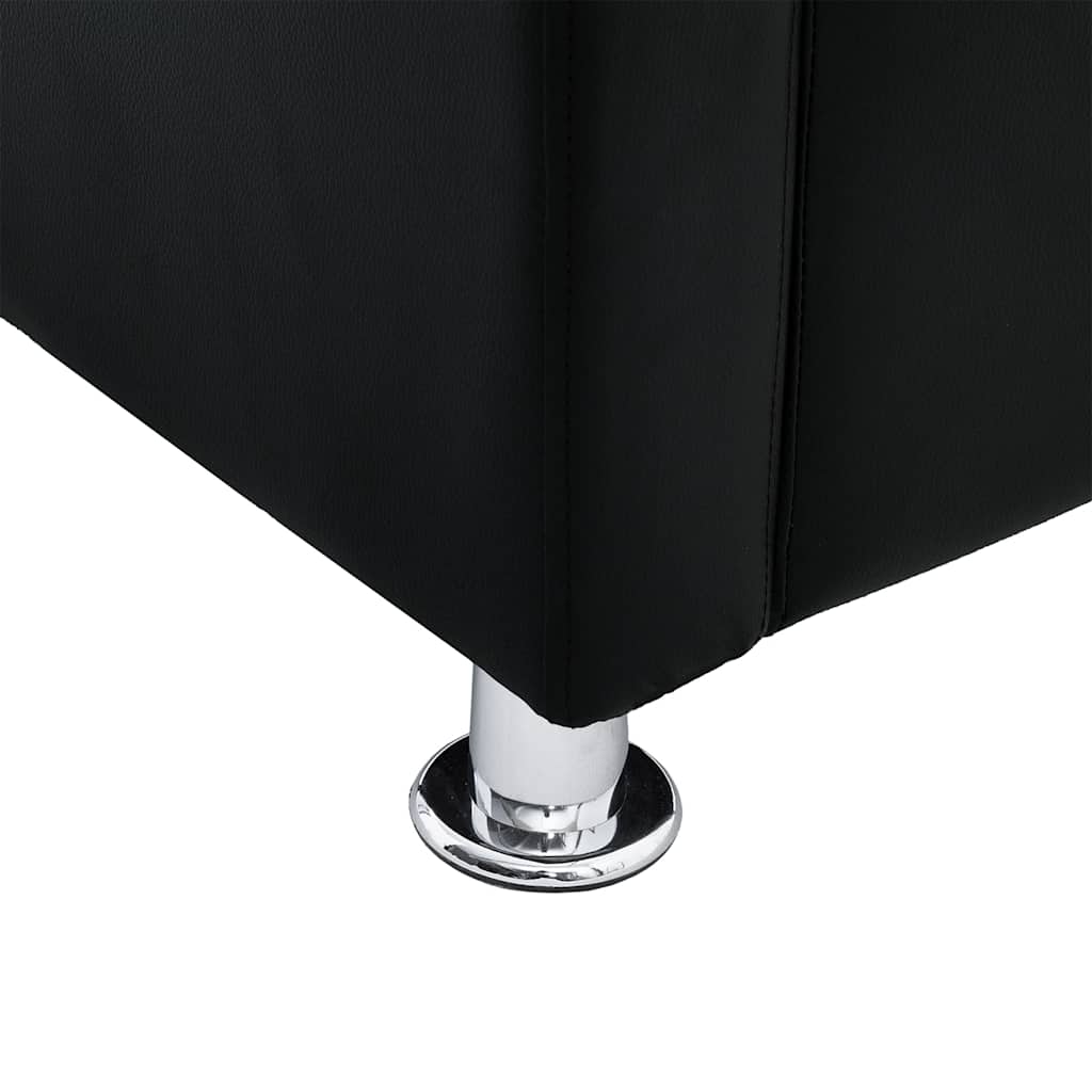 vidaXL Würfel-Sessel Schwarz Kunstleder