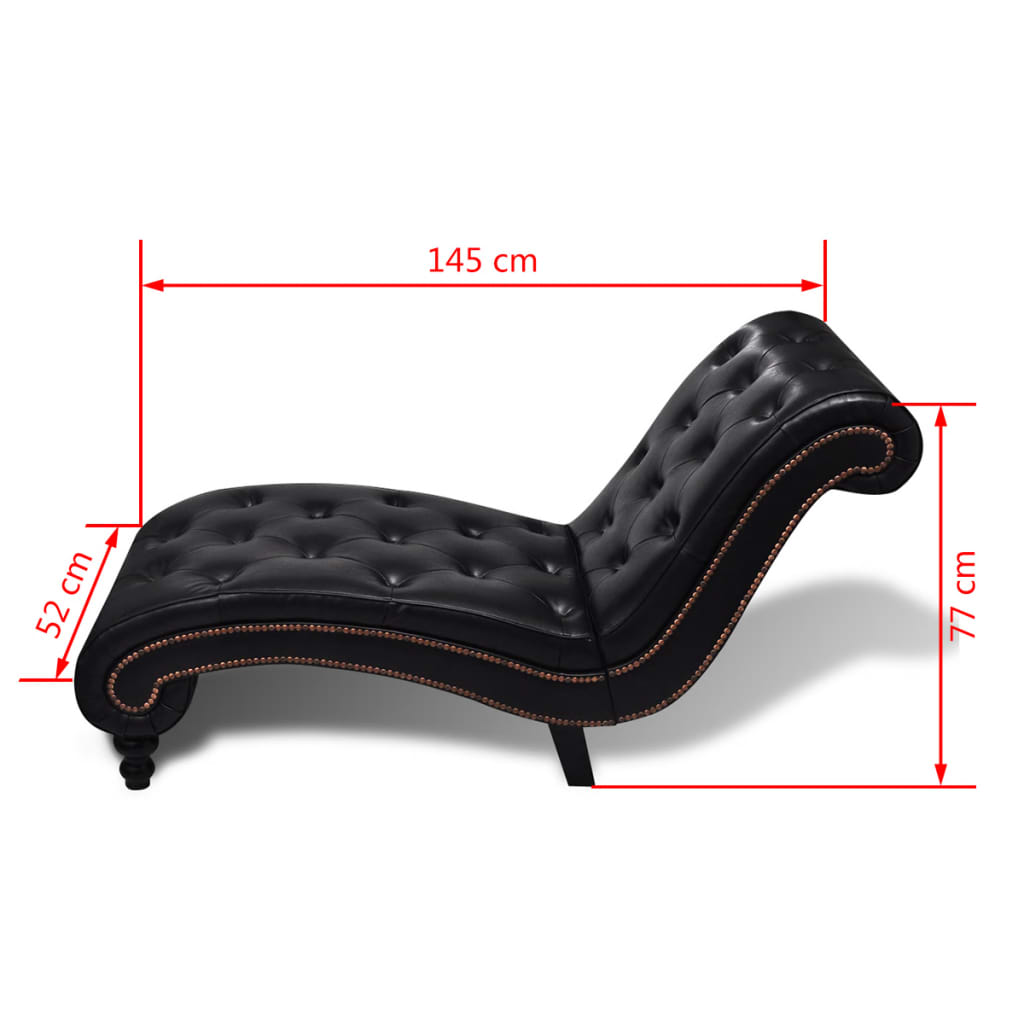 vidaXL Chaiselongue Braun Kunstleder