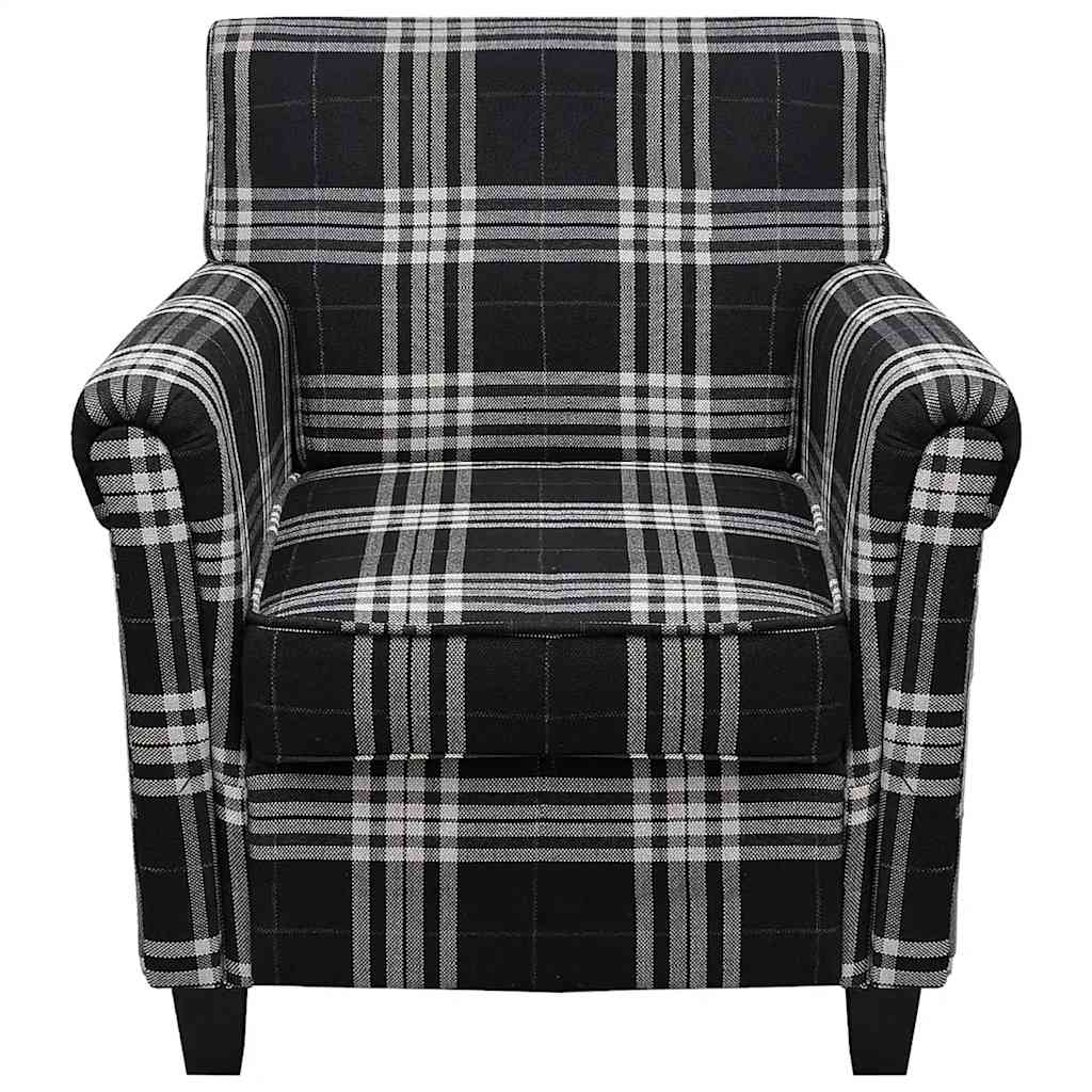 vidaXL Sessel mit Sitzpolster Schwarz Stoff