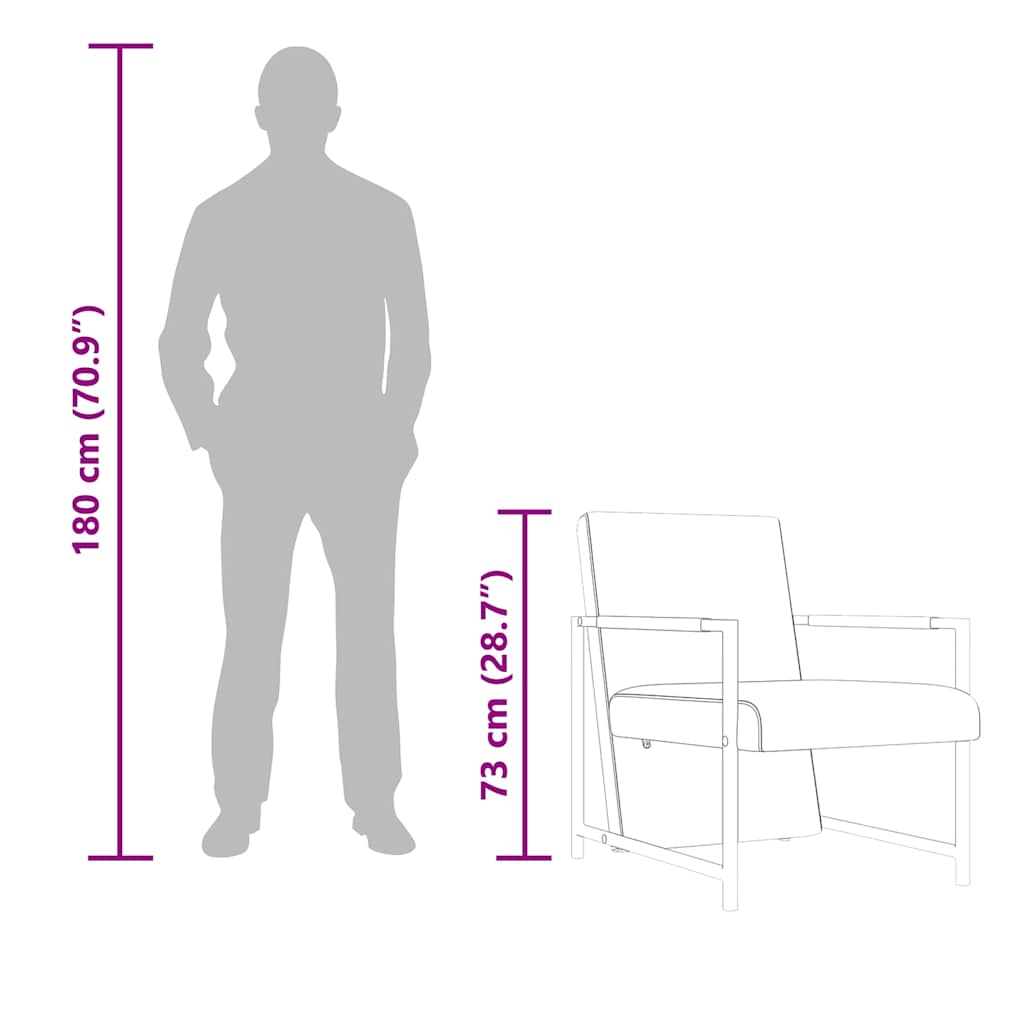 vidaXL Sessel mit Verchromten Beinen Schwarz Kunstleder