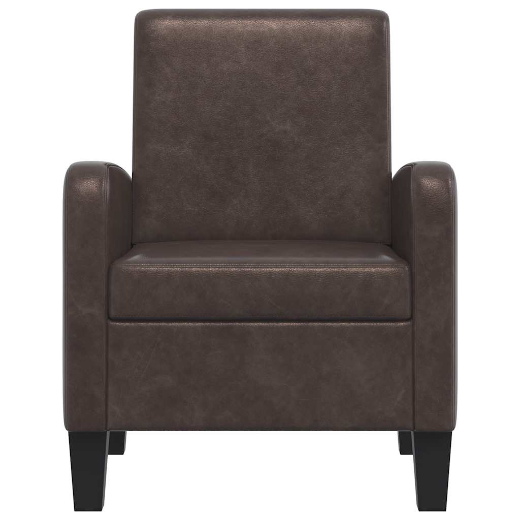 vidaXL Sessel Braun Kunstleder