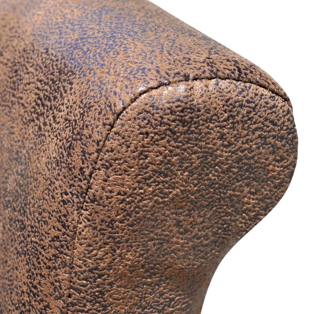 vidaXL Esszimmerstühle 2 Stk. Braun Kunstleder