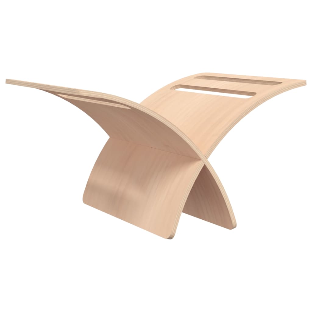 vidaXL Zeitungsständer Holz Freistehend Natur