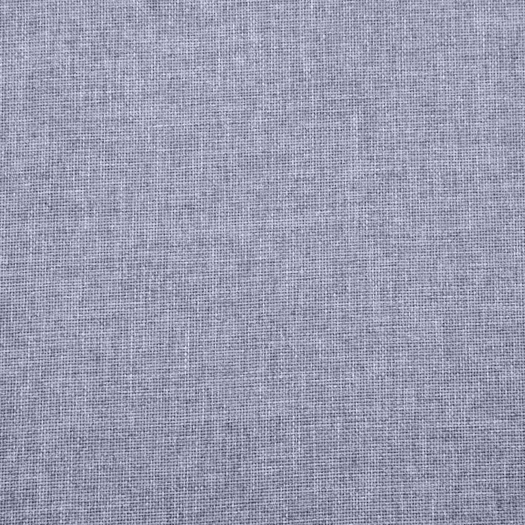vidaXL Sofa 2-Sitzer Stoff Hellgrau