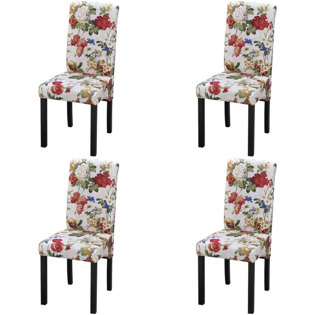 vidaXL Esszimmerstühle 2 Stk. Mehrfarbig Stoff