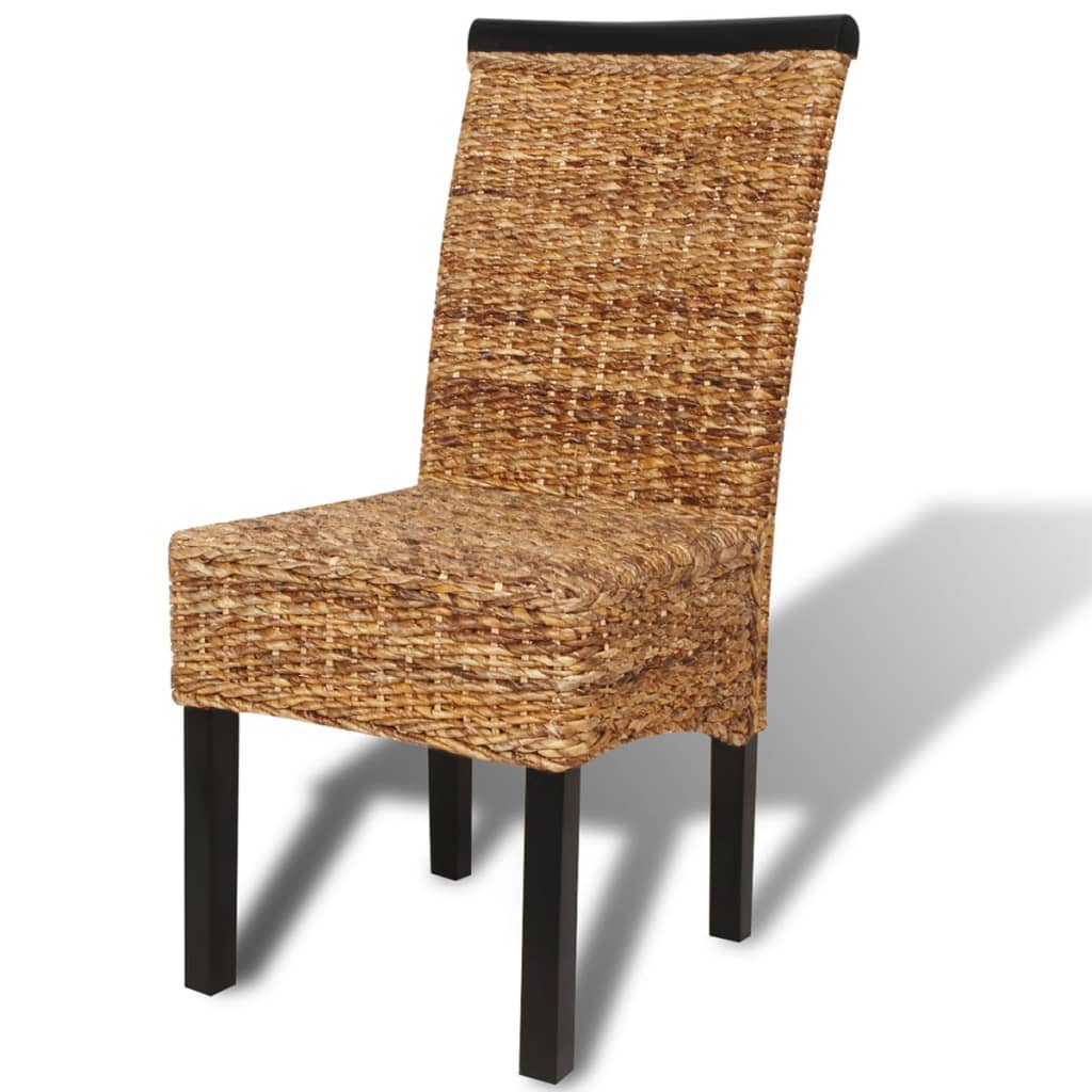 vidaXL Esszimmerstühle 2 Stk. Abaca und Mango Massivholz