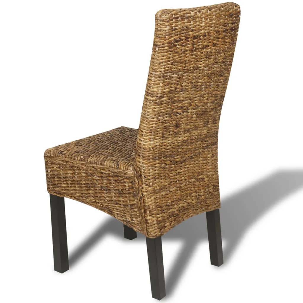 vidaXL Esszimmerstühle 2 Stk. Abaca und Mango Massivholz