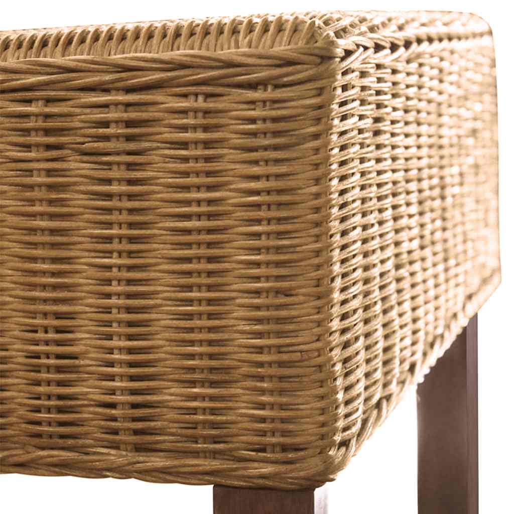 vidaXL Esszimmerstühle 2 Stk. Braun Natürliches Rattan