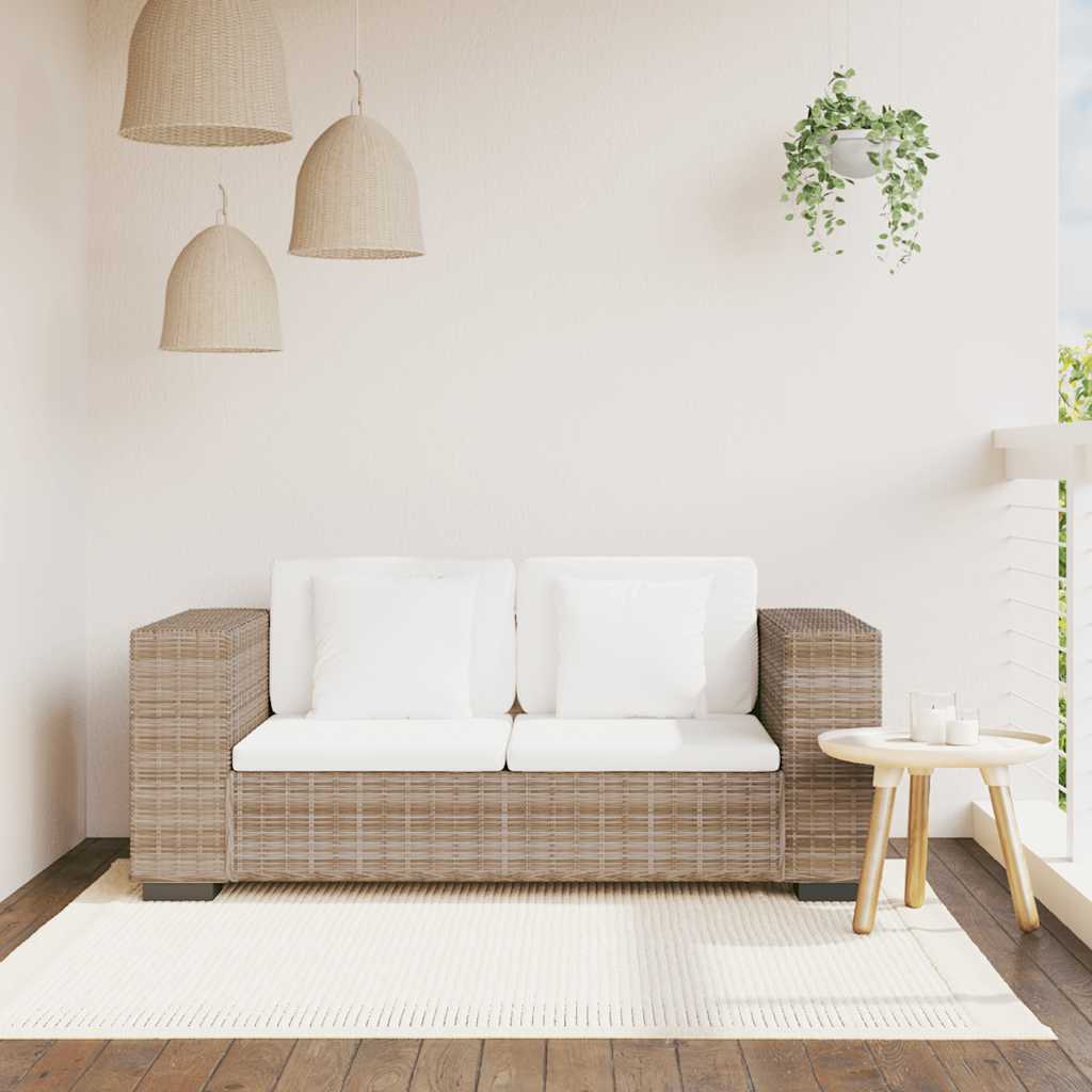 vidaXL 2-Sitzer Sofa Echtes Rattan