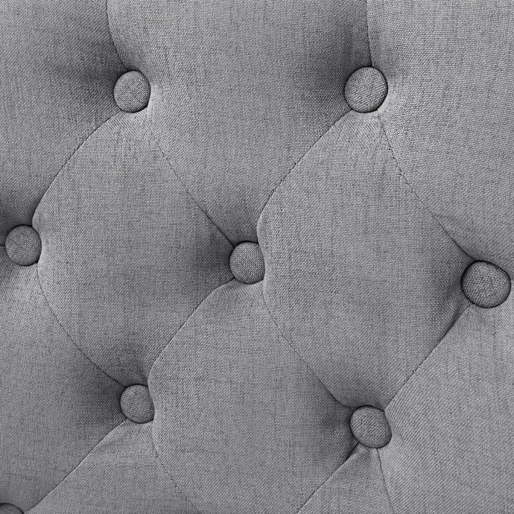 vidaXL Esszimmerstühle 2 Stk. Hellgrau Stoff