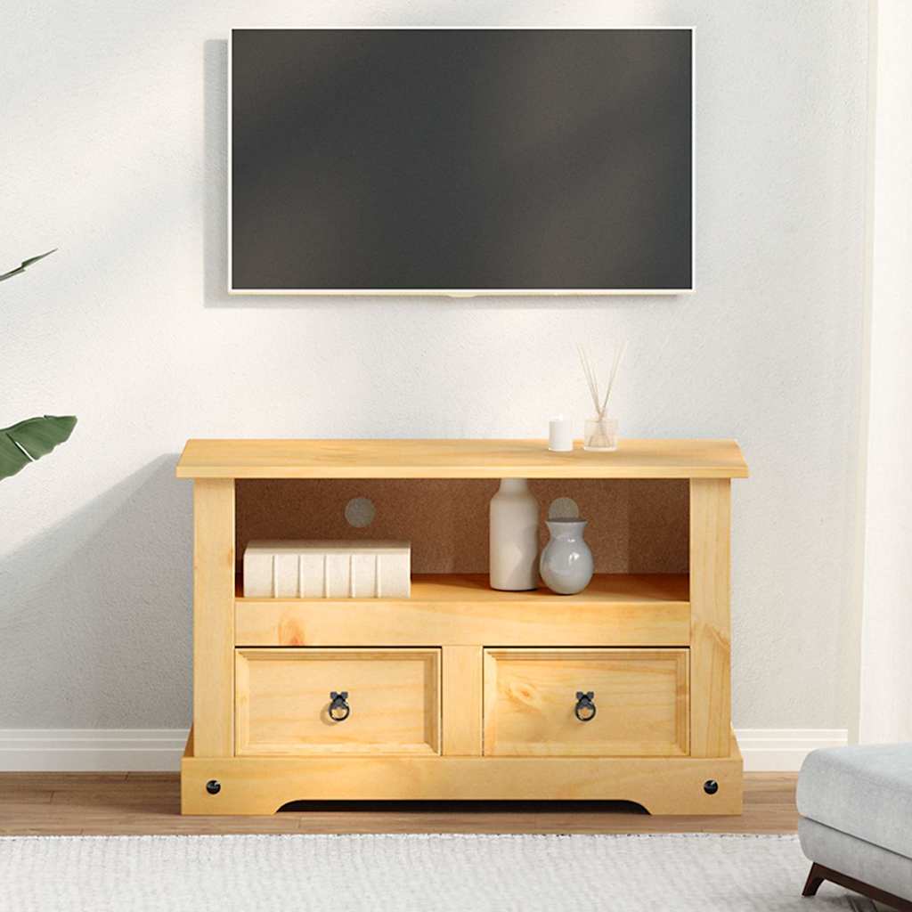 vidaXL TV-Schrank Mexiko-Stil Kiefernholz 91x43x56 cm