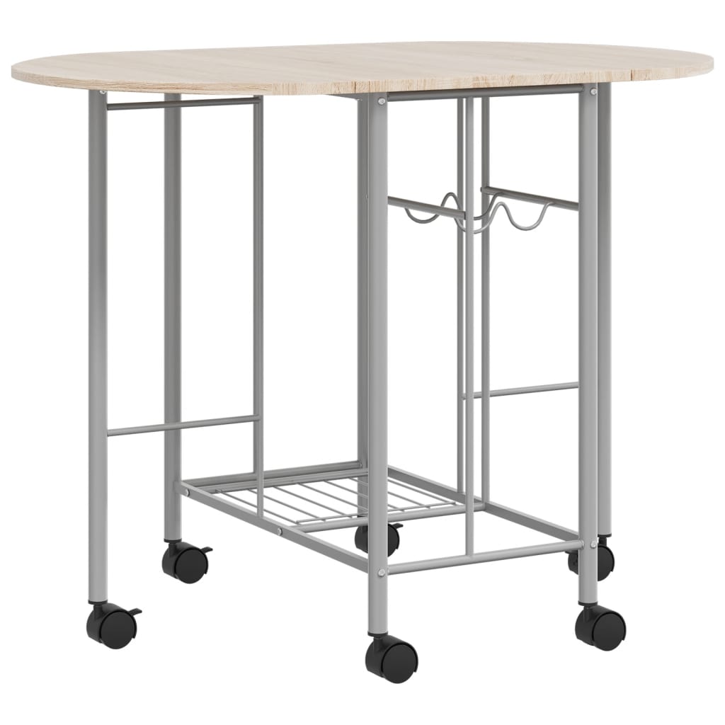 vidaXL Ausklappbarer Esstisch fünfteilig MDF